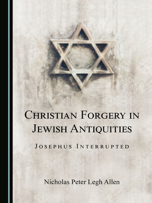 cover image of Christian Forgery in Jewish Antiquities